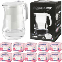 Aquaphor Onyx 2,8L filterkande + 10 patroner, hvid