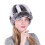 (2) EVAGO Women's Rex Rabbit Fur Knited Baseball Caps 1