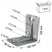 ABR10525 Stærkt forstærket vinkelstik 105x105x90x2,5 mm