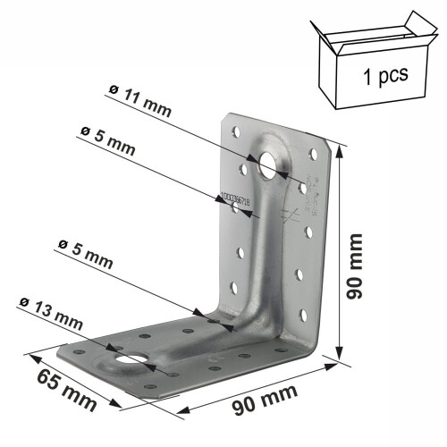 Vinkelstik 88x88x65x2,0 WZM