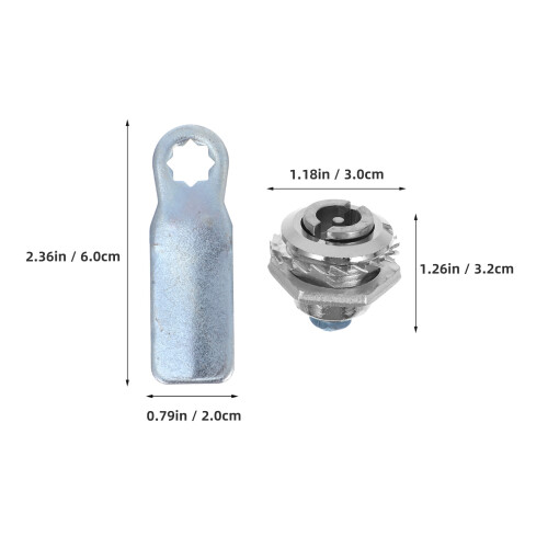 1Metermuurslot Zinklegering Watermeter Sleutel Inclusief Silver 1