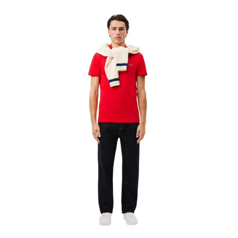 Lacoste (Xl, Red) Mens Chest Logo Regular Polo Shirt
