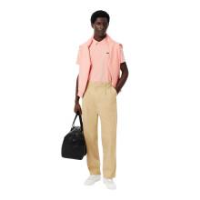 (L, Pink) Lacoste Mens Chest Logo Regular Polo Shirt