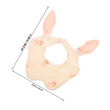 6Baby Slabben Katoen Met Konijn Oren Unisex Roze