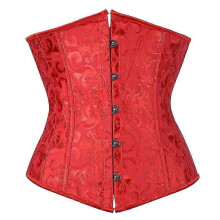 (black, M) EVAGO Women's Lace Up Boned Jacquard Brocade Waist Training Underbust Corset