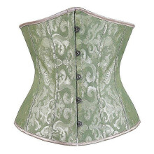 (Blue, 5XL) EVAGO Women's Lace Up Boned Jacquard Brocade Waist Training Underbust Corset
