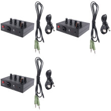 3X MIC-60 3-Bands Equalizer, Gebalanceerde Microfoonvoorversterker, Microfoonvoorversterker met -Kabel en 3,5 mm Kabel