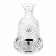 Red Wine Decanter 50oz/1500ml, Wine Carafe Decanter Made of Lead-Free Crystal Glass, 360 Rotating Decanters for Whisky