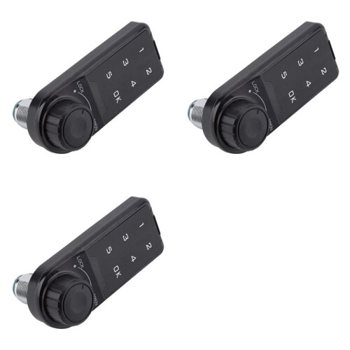 3X Combination Lock, Door Access Digital Electronic Security Cabinet Coded Locker Contact Keypad Password Key Lock-A