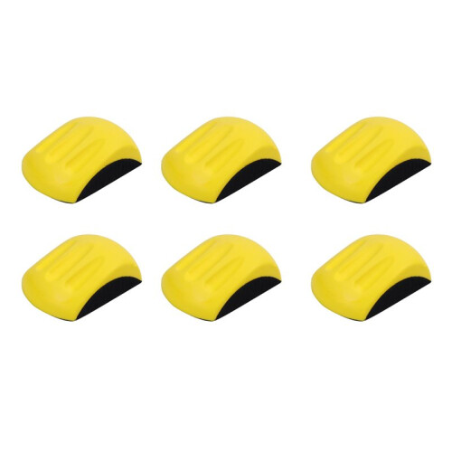 6X Bloco de Lixa Manual de 5 Polegadas para Lixa de Gancho e LaçO Almofada de Polimento Almofada de Polimento Ferramentas Abrasivas
