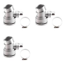 3X 17128602870 Aluminum Car Upper Radiator Coolant Hose Connector for 530i 2.0L 540i 3.0L 2017-2020