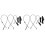 8Pcs Car Front Center Rear Hood Release Cable Kit with Release Handle Bracket Assembly for  E65 E66 1