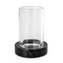 Q-BATH PREMIUM DECOR 1525 badeværelseskrus sort grå marmor + glas