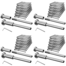 Invisible Cable Railing Kit -80Pcs 1/8In T316 Stainless Steel Invisible Receiver Swage Stud End for 2In X 2In Metal Post