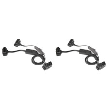 2Stück 60 cm Langes OBD2 16-Poliges Verlängerungskabel mit Schalter, Flachkabeladapter, Auto, 1 Stecker auf 2 Buchsen, OBD 16-Poliger
