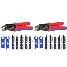 2X Kit de Sertissage Solaire, Connecteurs Solaires Photovoltaïques 1000 V 30 A, Connecteurs Solaires pour Câbles PV/MC 2,5/4/6 mm².