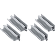 Schuifdouchedeur Ondergeleider - 1-3/8 Inch Breed X 3 Inch Lang, Eenvoudig Te Installeren voor Glazen Douchedeuren (4 Stuks)
