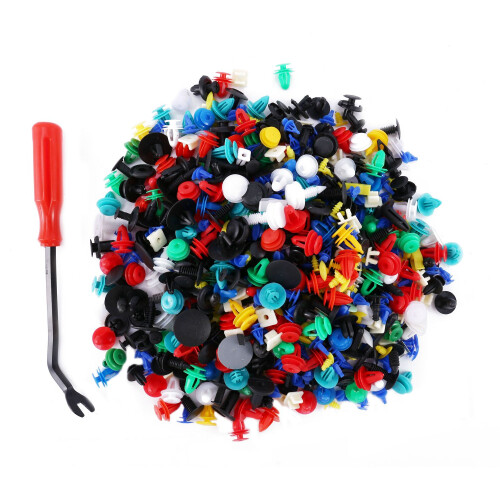 500Pcs Auto Car Mixed Fastener Clip Bumper  Trim Plastic Rivet Door Panel