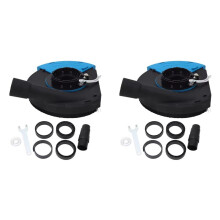 2X Dust Shroud for Angle Grinder 7 Inch Universal Exterior Grinding Dust Shroud 180mm Black
