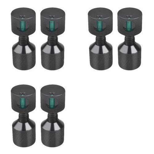 6 Peças de 1-1/8 Polegadas de Pino de Alinhamento de Flange de Alumínio com Dois Furos, Pinos de Posicionamento de Gradiente com Dois Furos para