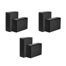 Yoga Blocks 6 Pack,23X15X7.6cm High Density EVA Foam Yoga Block Exercise Bricks,Eco Friendly & ,Black