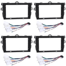 4 Set 9 Inch Car DVD Frame Audio Dash Trim Kits Panel Radio Player Screen 2 Din for 2007-2013