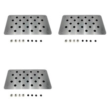 3X Aluminiumlegering Auto Antislip Plaat Tapijt Pedaal Vloermat Milieu Rubber Auto Accessoires Styling