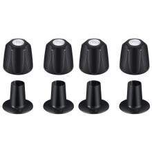 Metal Matte Black Shower Knob 4 Piece Replacement, for Price/Pfister Verve Tub Shower Handle, 4 Faucet Handle Trim Kit