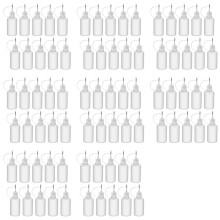 80Pcs 30Ml Plastic Squeezable Tip Applicator Bottle Refillable Dropper Bottles with Needle Tip Caps for Glue DIY