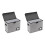 2X Comic Book Storage Boxes, Back to School Fold Comic Short Box Case with Lid, Book Bin Container Holds 150 Comics Gray 1