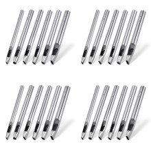 24X 6 Maten Ovale Perforator voor Leer 6 mm-10 mm Hol Leerbewerking Handponsgereedschapsset voor Leerbewerking