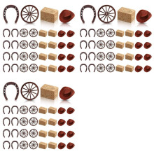 96 Pieces Western Party Decorations for Cowboy Girls Vintage Western Horseshoe RaceDerby Party Supplies
