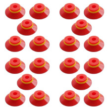 Industrial Flat Vacuum Suction Cup F Series Single-Layer Silicone Robotic Arm Accessory with Ribs,Pack of 20 Pcs F25