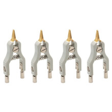 4 St. Koppar Kelvin-Testklämma Bryggtestklämma Mikroresistivitetsklämma Testklämma Tillbehör för Testinstrument