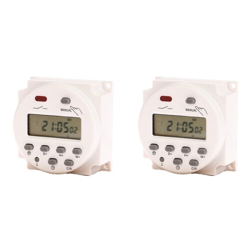2X 220V CN101A Digital LCD Power Timer Programmable   Relay CN101 Timer  Power Timer