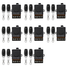 8X Commutateur de Télécommande Sans Fil AC 220V 30A 1CH 433MHz Récepteur de Relais RF + Émetteur Marche/Arrêt pour Lampe D'Appareil Électrique