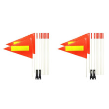 4 Pcs Bike Safety Flag with Pole, 6-Feet Adjustable Pole Polyester Tear-Resistant Waterproof Safety Flags