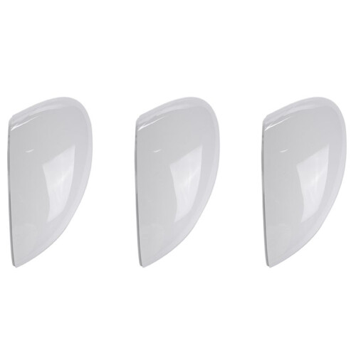 3Pcs Right White Rearview Side View Mirror Replacement Cover Cap Case Shell for  for Fiesta 2008-2017