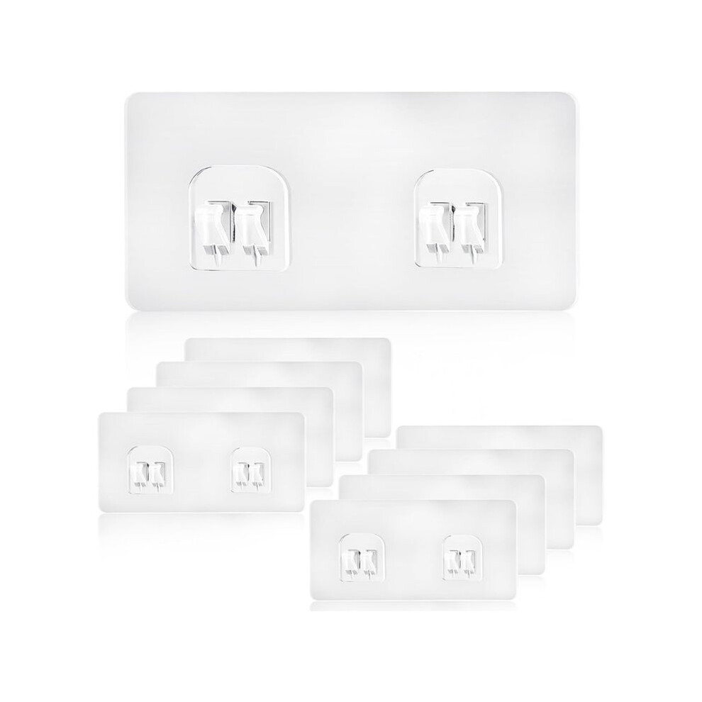 9Pack Shower Caddy Adhesive Hooks Replacement, Strong Adhesive Sticker Hooks,Shower Caddy Basket Bathroom Shelf 6X14cm 6033360300866