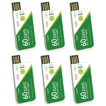 6X 60 Days USB Temperature Data Logger -30 -+60 Report with App IP67 Disposable High-Precision Recorder with Warning
