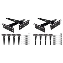 12 Pack Heavy Duty Tee Hinge, 150mm 6 Inch T Hinge Metal Strap Tee Hinge with Screws for Shed Doors, Garden Gate