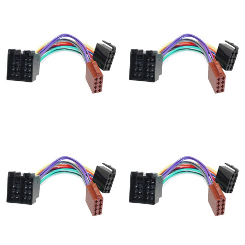 4X Car Radio ISO Adapter Extended Conversion Cable for  for  for- Accessories
