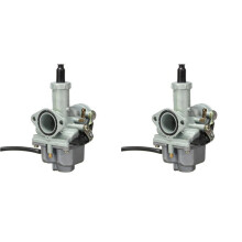 2X Carburateur voor Motorfiets met Platte Zuignap voor PZ26 CG125 -Accessoires