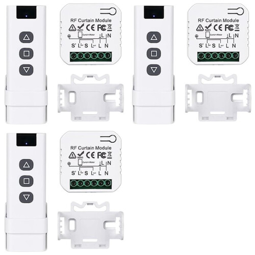 3X Tuya WiFi  Curtain  Controllers Roller Blinds Shutter Motor  Life APP Remote Control Alexa