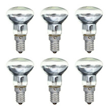 Replacement Lava Lamp E14 R39 30W Spotlight Screw in Light Bulb Clear Reflector Spot Light Bulbs Lava Incandescent 6Pcs