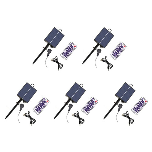 5X 1200mAh Solar Panel Control Box Kits Lithium Battery Panel for 3.7V 24V LED String Strip Lamp  Charging