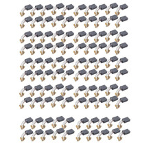 100 St 17X 13X 7Mm Elverktyg Motor Kolborste 999038 för Svart+Guld+Silver