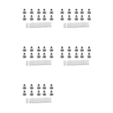 50Pcs Ceramic Tube Sleeves and 50Pcs Metal Connector Adapters for Fiber Optic Visual Fault Locator