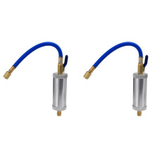 2X Dye Injector Air Conditioning Car Oil Injection R12 R134A R22 Dye Injection 2 Ounce Pure Liquid Coolant Filler Tube