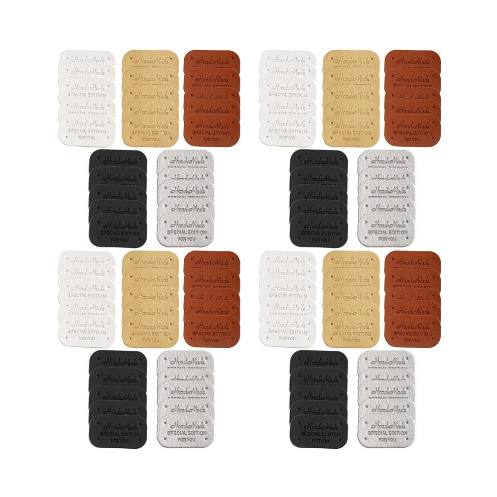 400Pcs Faux Leather Tags For Clothes Handmade Gift Handcraft Faux Leather Labels Diy Sewing Tags Garment Accessories 6033963377074
